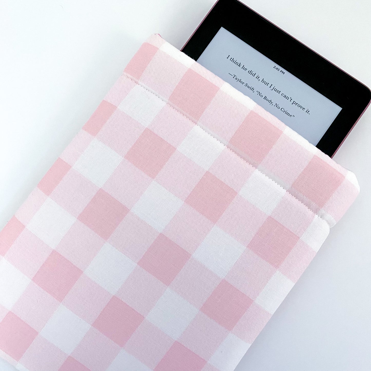 PINK GINGHAM BOOKSLEEVE